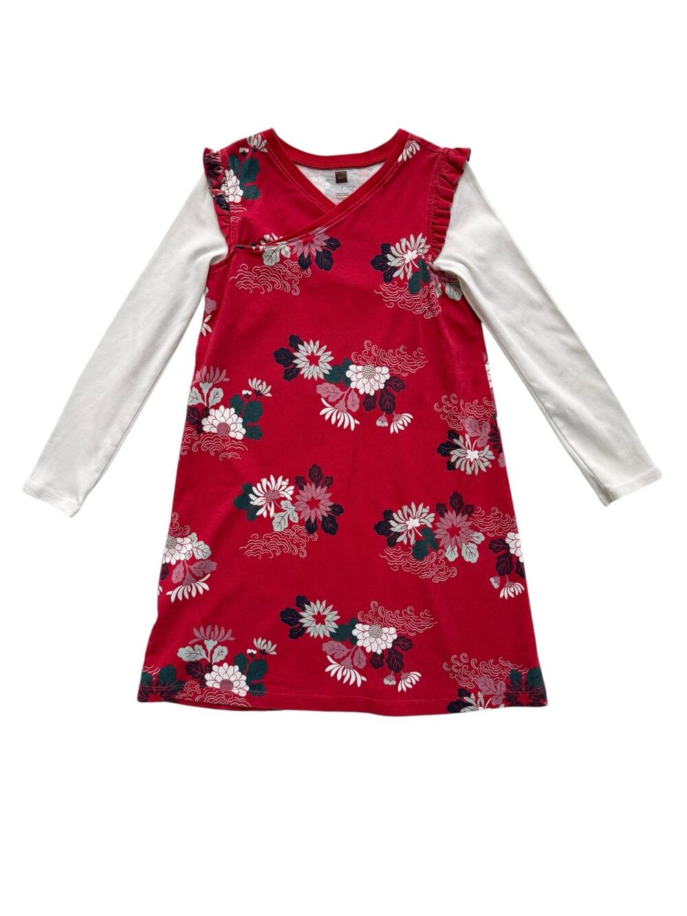 Tea Collection Japan Kata Wrap Neck Dress Size 7